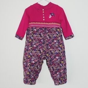 Marese Stitched Lined Floral Romper 12m